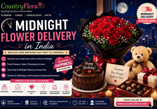 Midnight Flower Delivery in India – Because Some Emotions Can’t Wait Till Morning